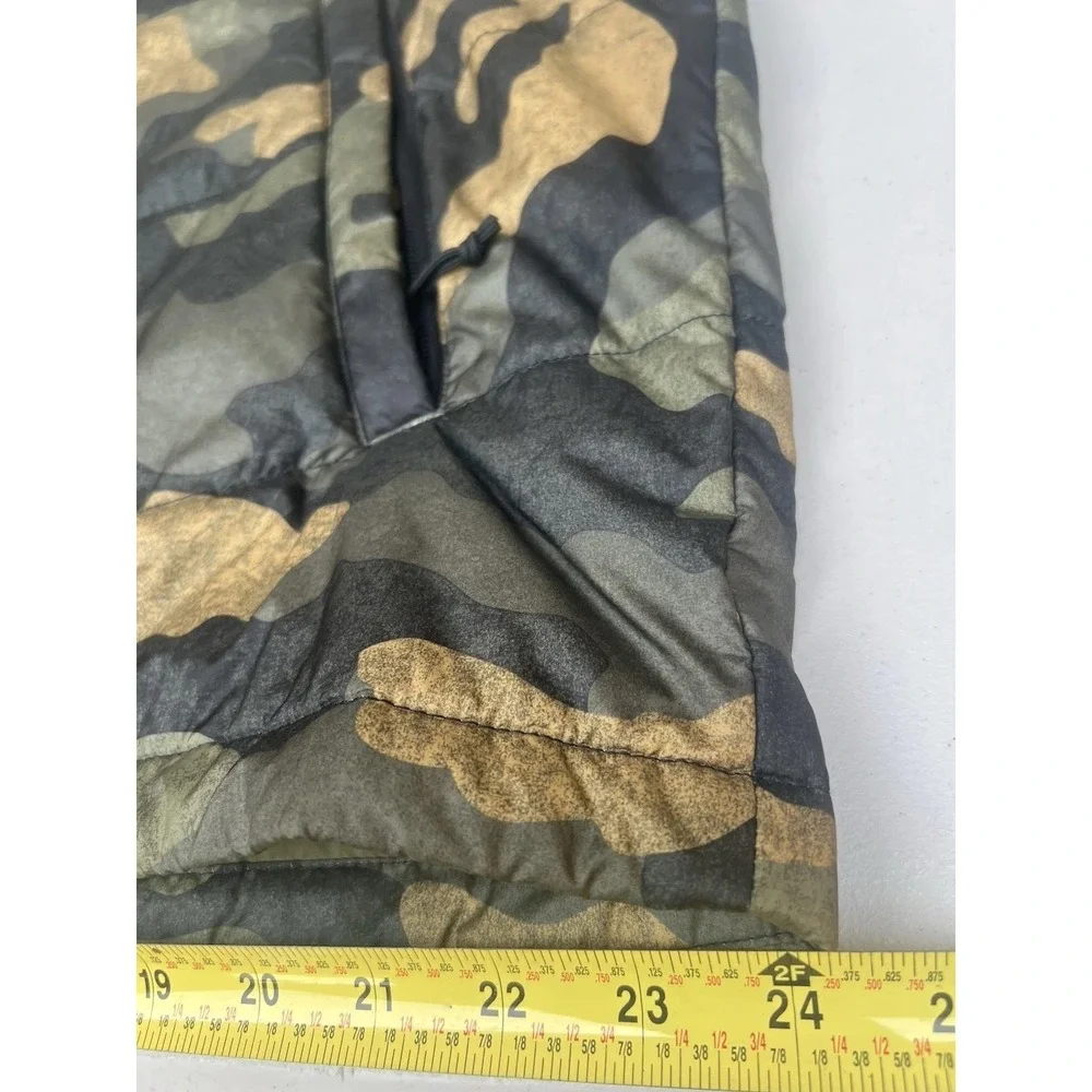 The North Face Mens XL Camo Puffer Jacket Insulated Full Zip Woodland Green